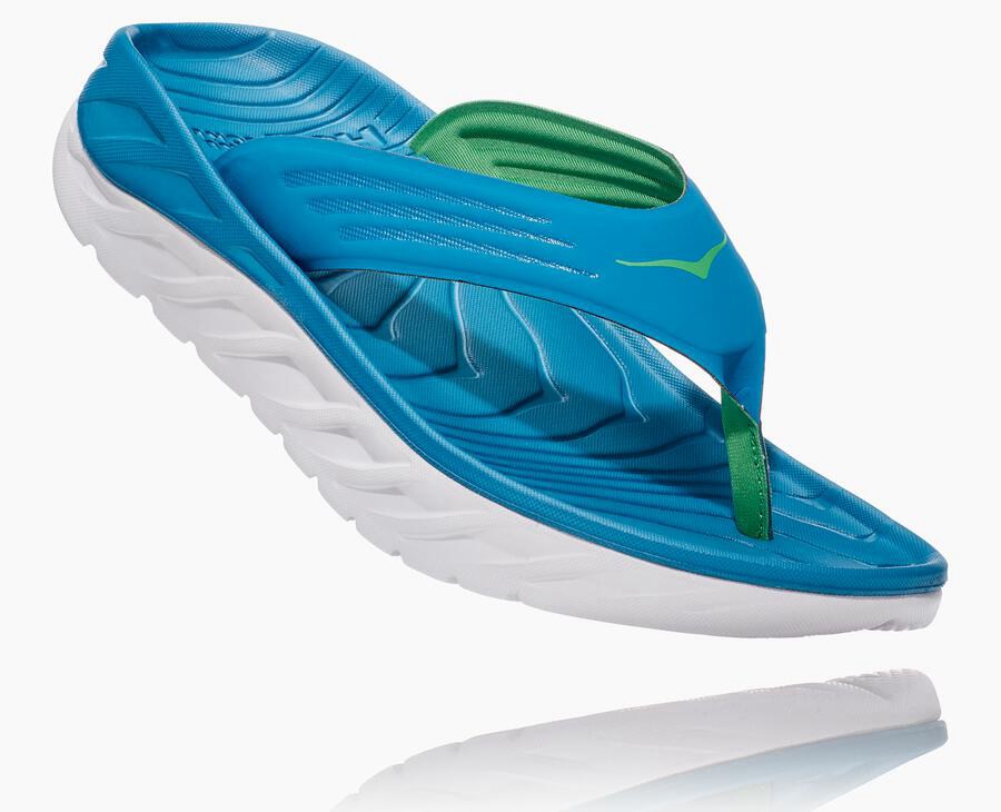 Hoka One One Sandalen Heren - Ora Recovery Flip - Blauw/Wit - WN0745396